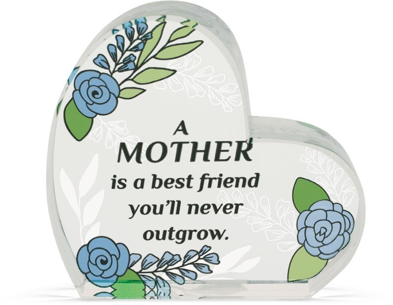 A Mother is a Best Friend You'll Never Outgrow Glass Plaque