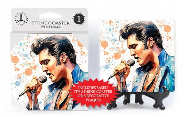 Elvis Presley Watercolor Coaster