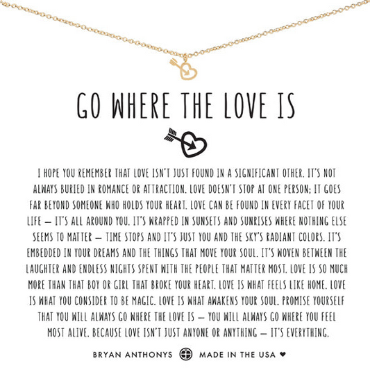 Go Where The Love Is Bryan Anthonys Gold Necklace