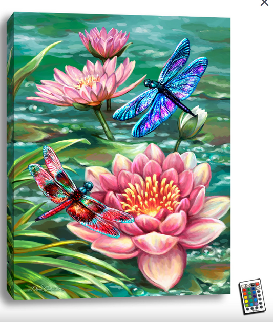 Dragonflies LED Wall Canvas