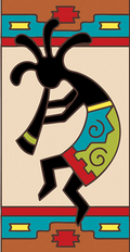 Southwest Kokopelli Right Tile