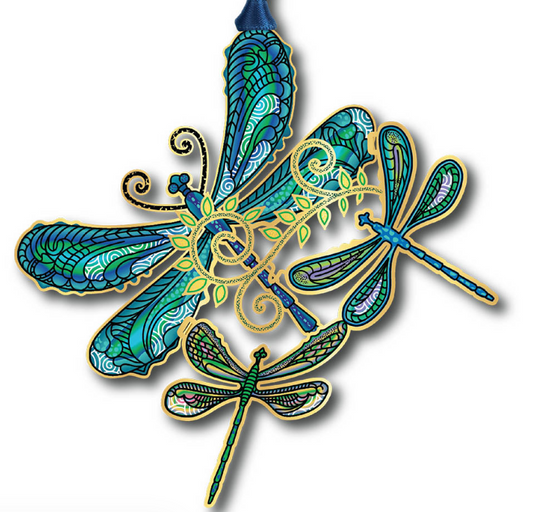 Dragonfly Collage Ornament