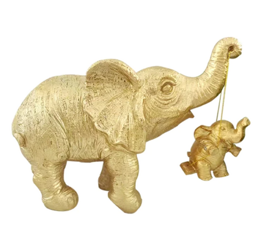 Mother & Baby Elephant Figurine