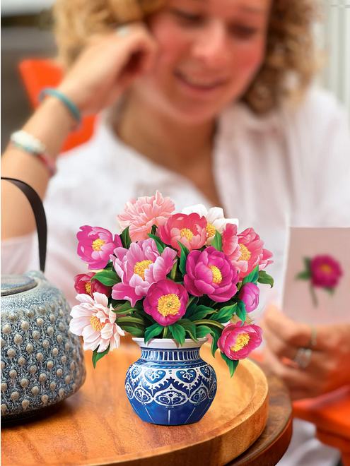 Mini Peony Paradise FreshCut Paper - Pop Up Flower Bouquet
