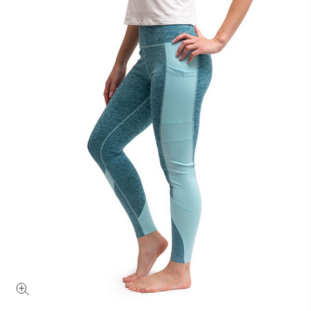Aqua Fitkicks Crossover Leggings