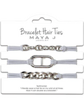 Bracelet Hair Tie Maya J Grey Elastic Cord
