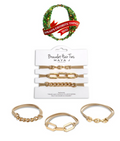 Bracelet Hair Tie Maya J Gold and Beige Elastic Cord