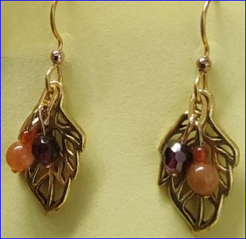 Silver Forest Open Leaf & Bead Cascade Earrings
