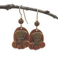 Silver Forest Sheaf Of Wheat & Pumpkins Earrings