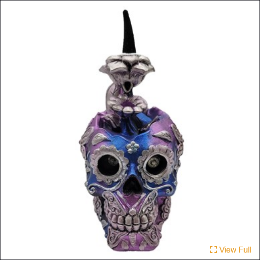 Sugar Skull Backflow Incense Cone Burner