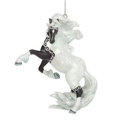 Yuletide Chantilly Lace Painted Ponies Ornament