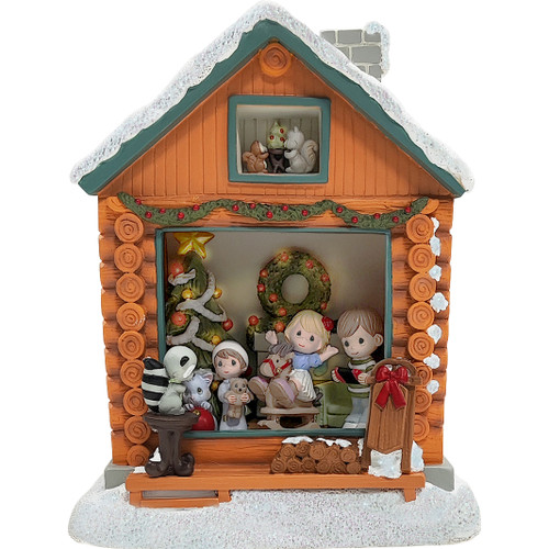 Home For The Holidays LED Precious Moments Shadow Box