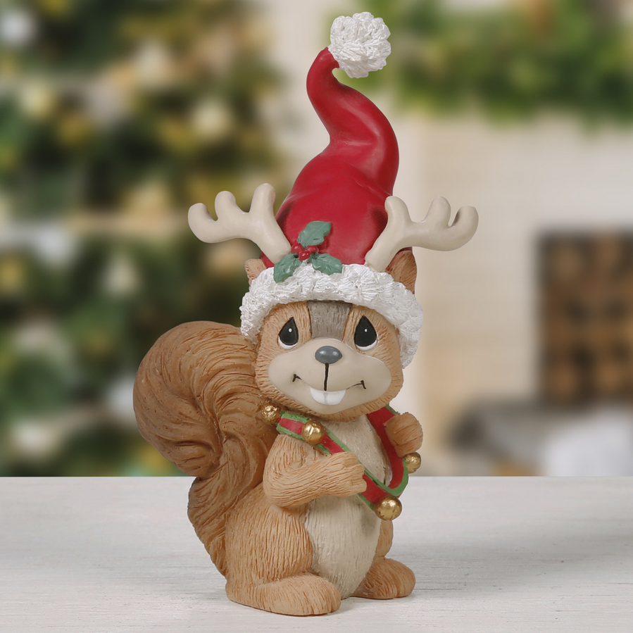 Dashing Through The Snow Precious Moments Squirrel Figurine