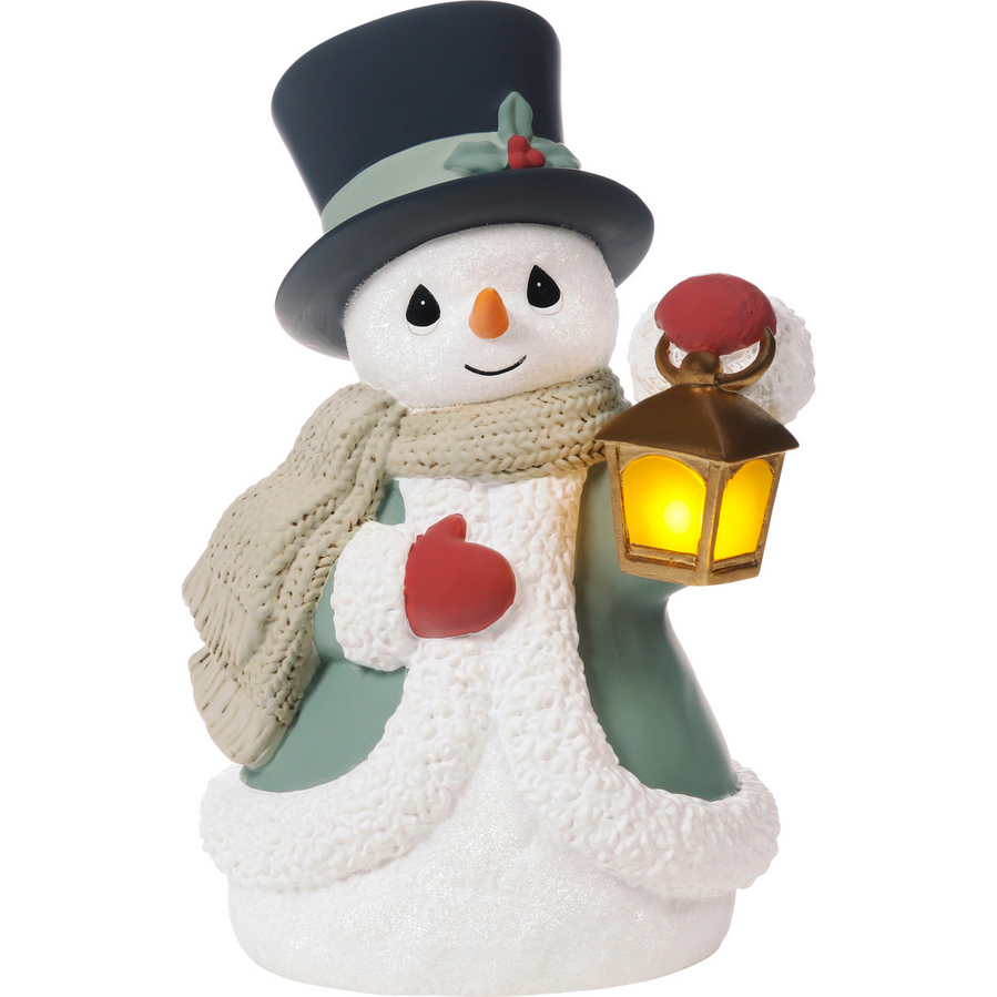 Let It Snow Precious Moments Snowman Light Up Musical