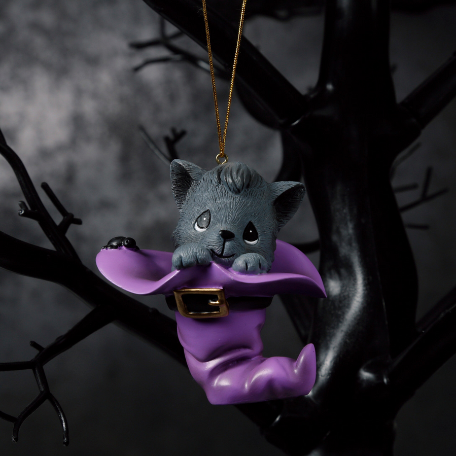 Have A Purr-fect Halloween Precious Moments Black Cat Ornament