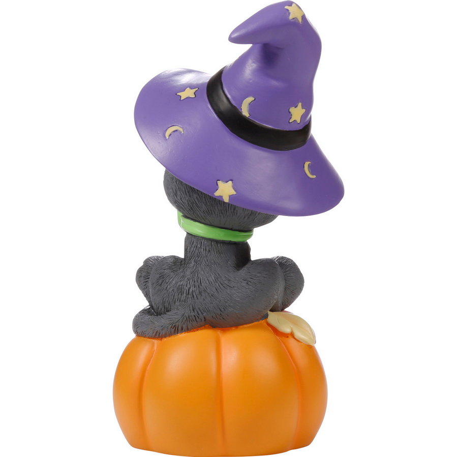 Happy Fall Y'all Precious Moments Cat/Pumpkin LED Figurine