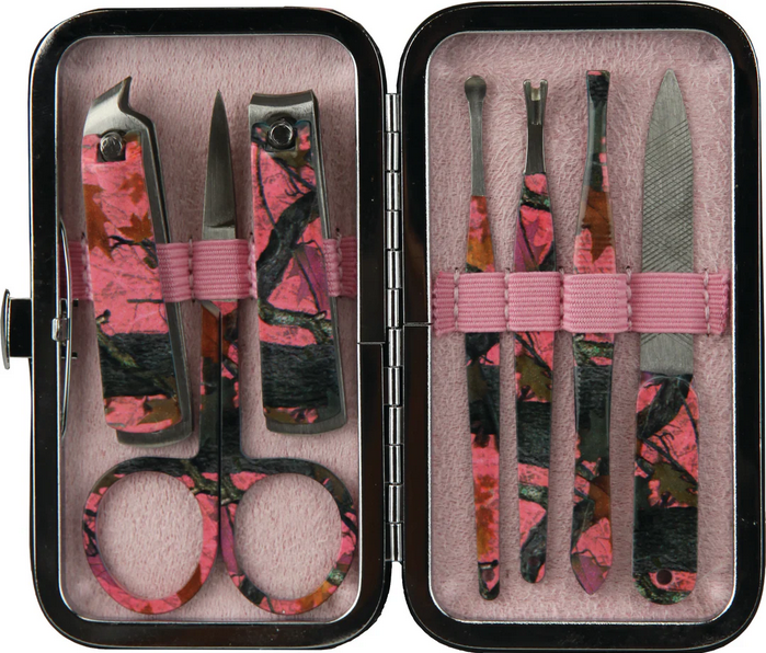 Pink Camo Manicure Set