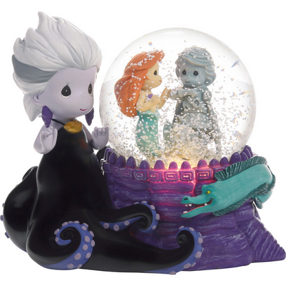 Make Waves In The Sea Ariel & Ursula Disney Precious Moments Snow Globe