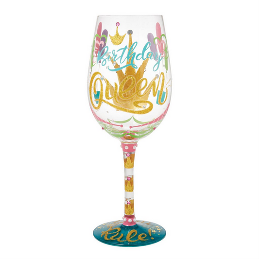 Birthday Queen Lolita Wine Glass