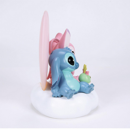 Stitch and Angel w/Light up Heart Figurine