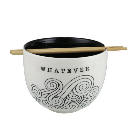 Whatever Ramen Bowl with Chopsticks