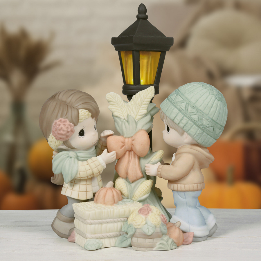 Leaves Are Falling, Autumn Is Calling LED Precious Moments Figurine