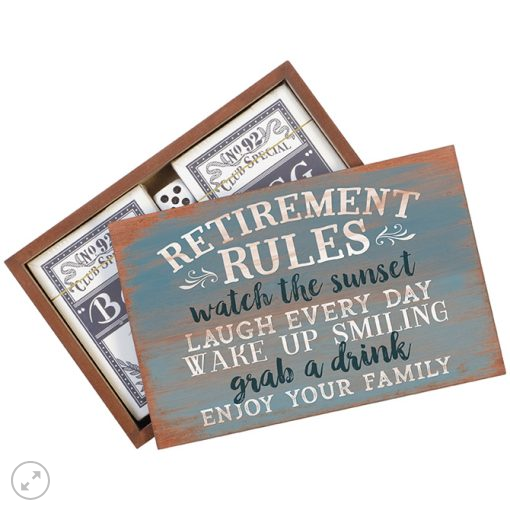 Retirement Rules Cards With Dice