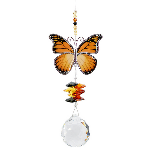 Butterfly Crystal Suncatcher Monarch