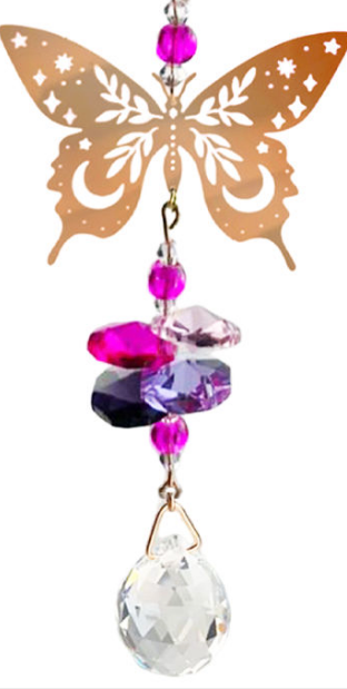 Butterfly Mini Rainbow Crystal Sun Catcher
