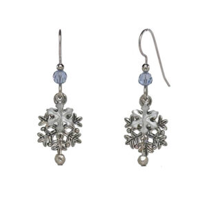 Snowflake Cascade Silver Forest Earrings