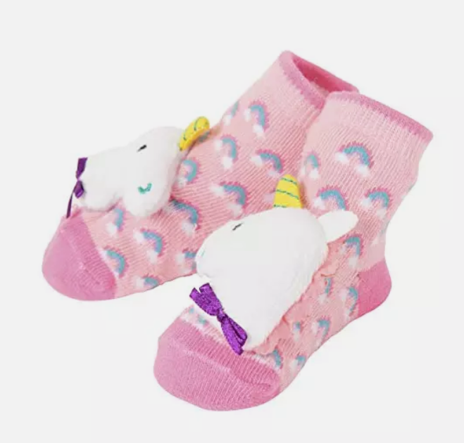 Unicorn Rattle Sock Booties