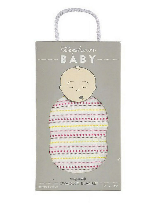 Stephan Baby Snugglie Soft Swaddle Blanket - Pink