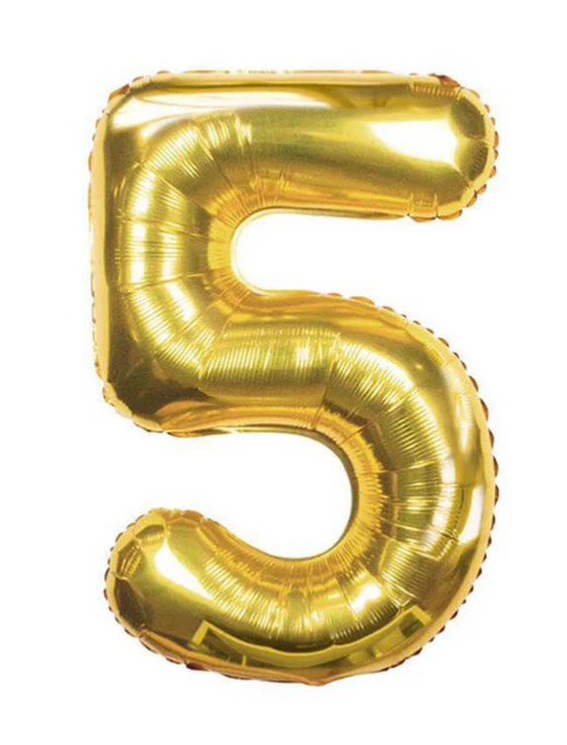 Gold Mylar Number Balloons