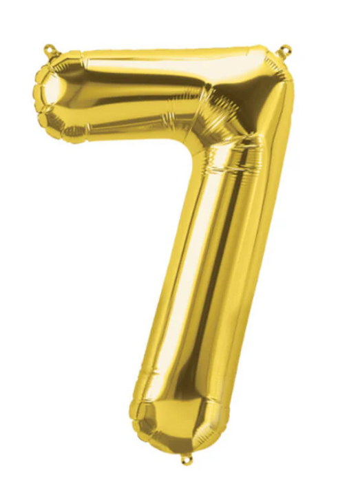 Gold Mylar Number Balloons