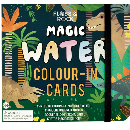 Dinosaur Magic Water Colour-In Cards