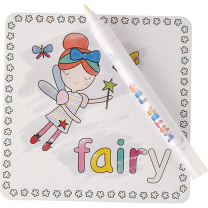 Rainbow Fairy Magic Water Colour-In Cards