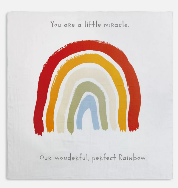 Rainbow Baby Photo Swaddle Blanket