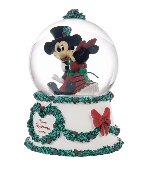 Merry Christmas, Sweetie Mickey/Minnie Musical Snow Globe