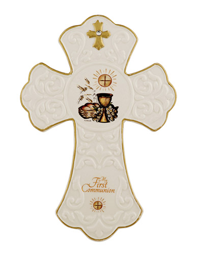 My First Communion Porcelain Cross