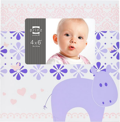 Purple Hippo Baby Frame