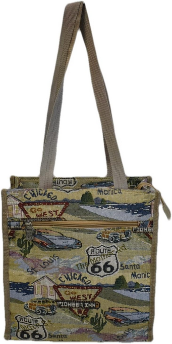 Route 66 Cotton Canvas Tote Bag