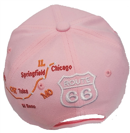 Route 66 Pink Map Cap