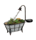 Bath Tub Succulent Solar Decor