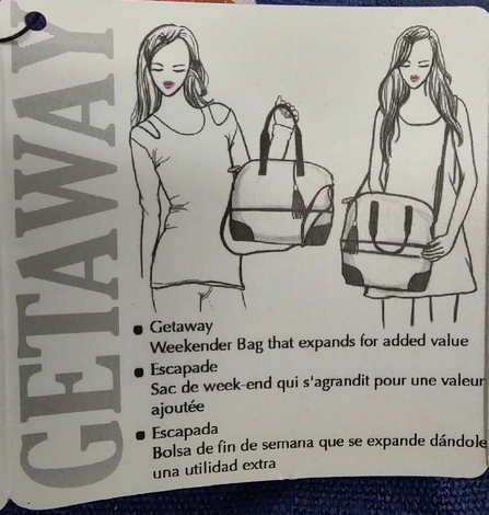 Getaway Weekender Expander Tote Bag with Anchor Design