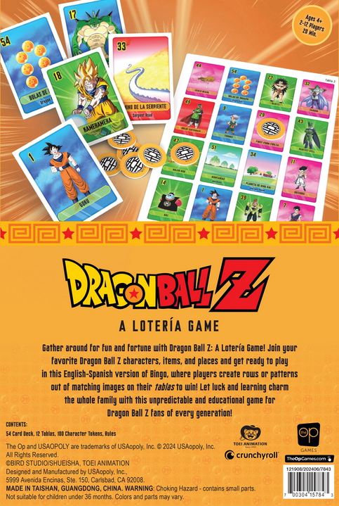 Dragon Ball Z Loteria Game