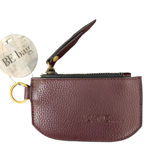 Women's Small Vegan Leatherette Coin Purse Pouch with Keyring