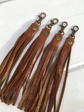 Fringe Leather Key Clip Tassel