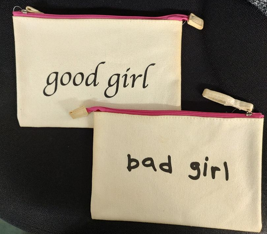 Canvas Reversible Make Up Bags