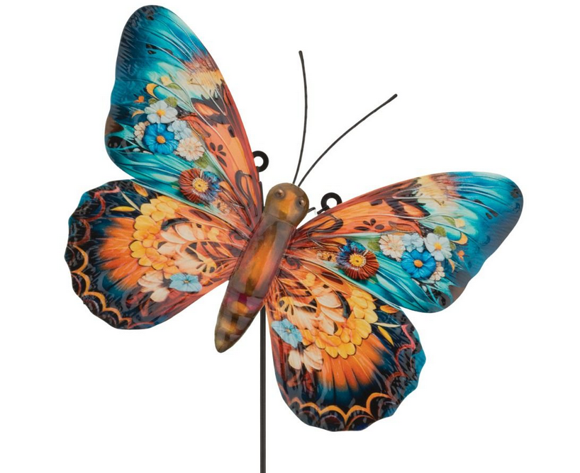 Blue Butterfly Garden Stake