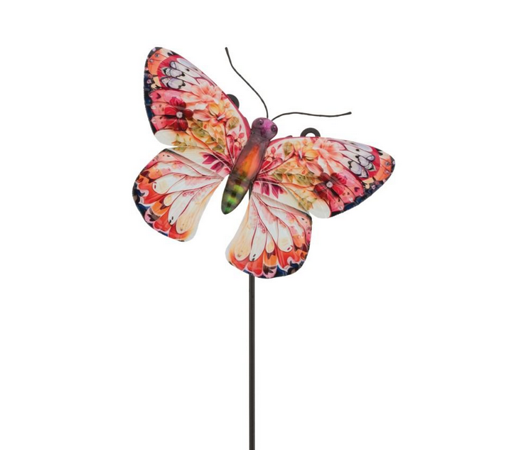 Pink Butterfly Garden Stake